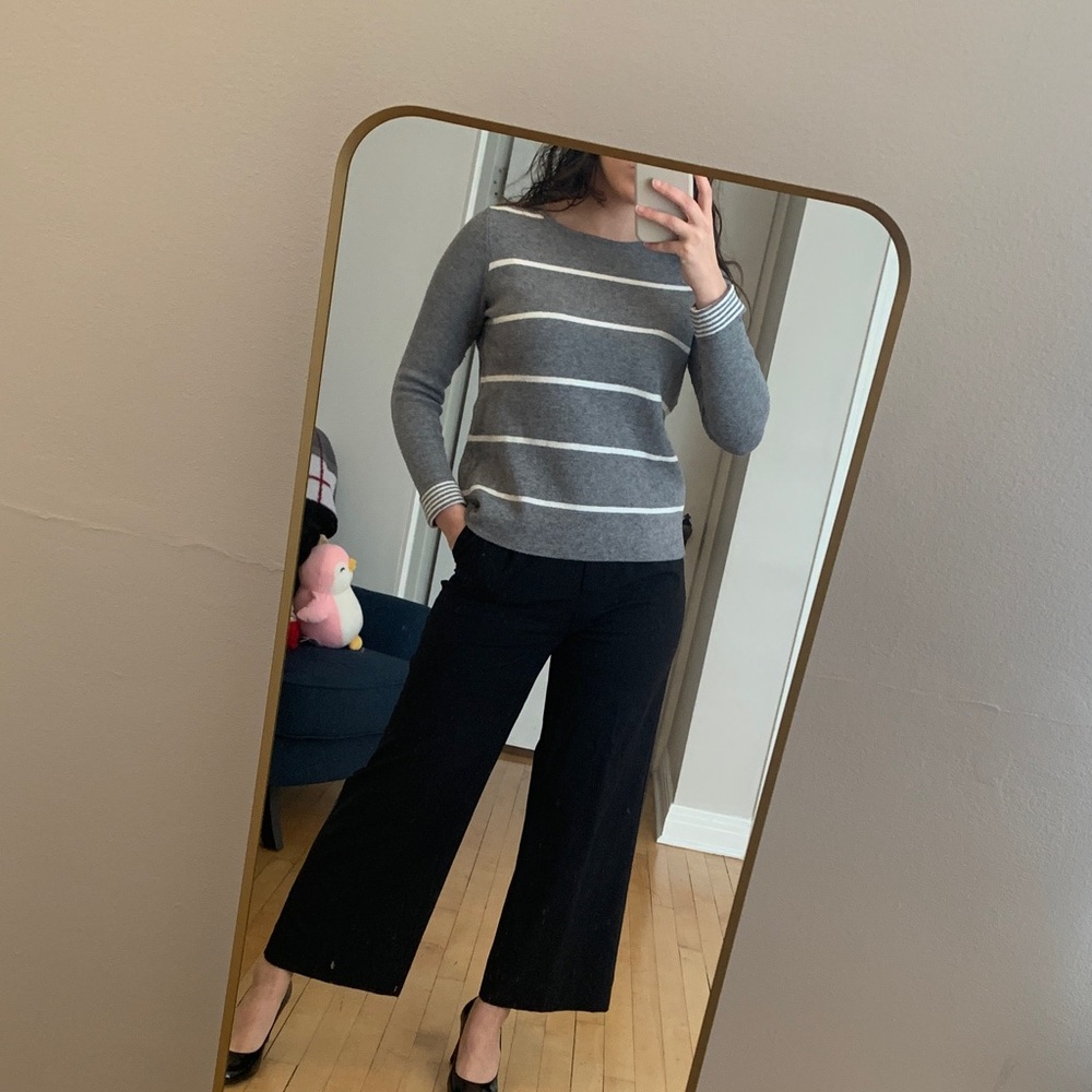 Gray Striped Sweater